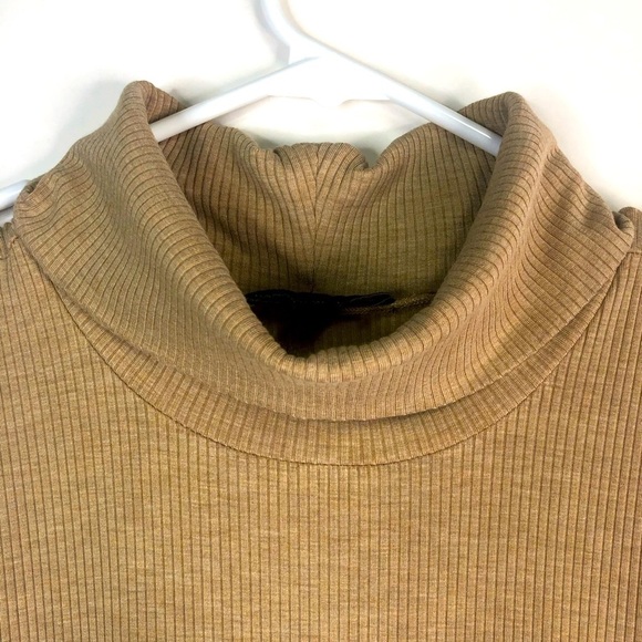 Banana Republic tan beige ribbed knit mock neck sleeveless midi dress XL - Picture 4 of 11